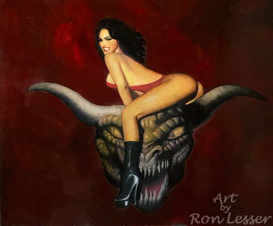 Vampirella Atop The Monster 